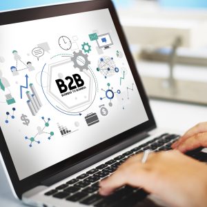 B2B Business to Business Corporate Connection Partnership Concept